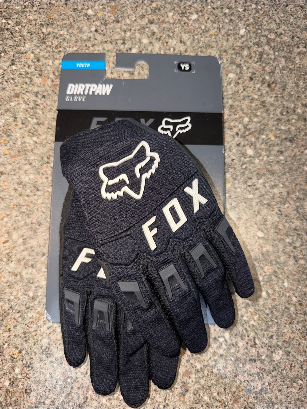 Fox Dirtpaw Youth Black Riding Gloves